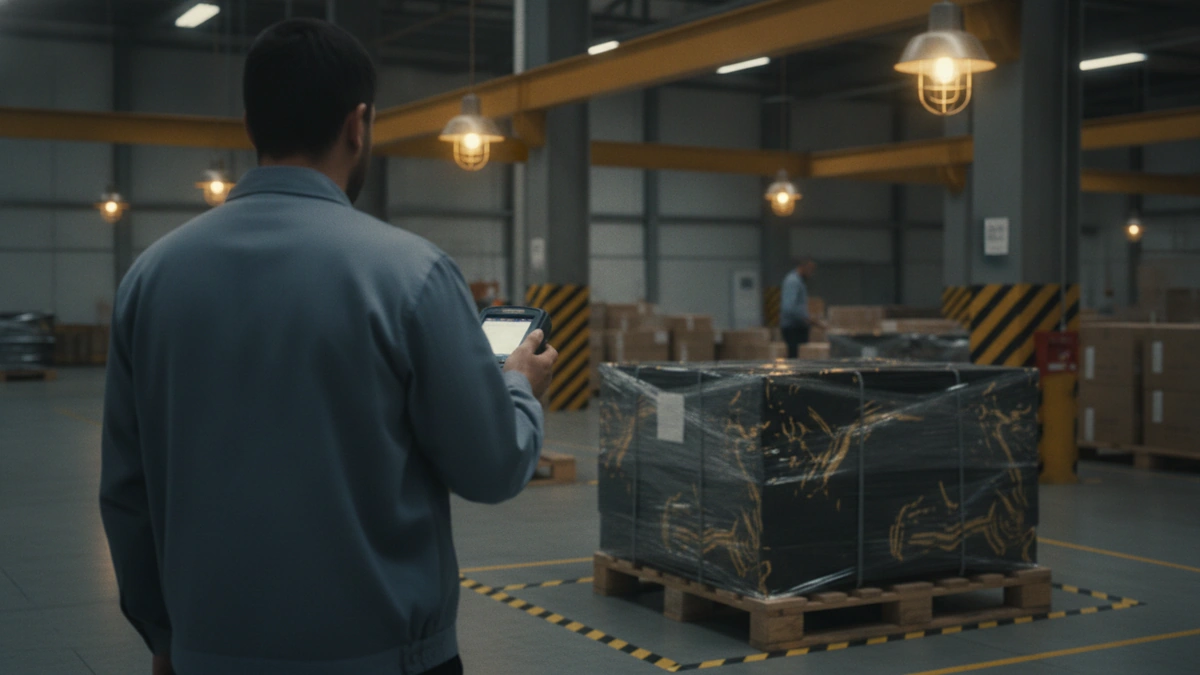 Réception et tri de palettes en retour sur un quai d'entrepôt, logistique inverse B2B